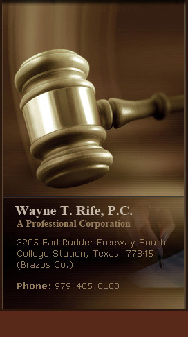 Wayne T. Rife- Areas of Practice